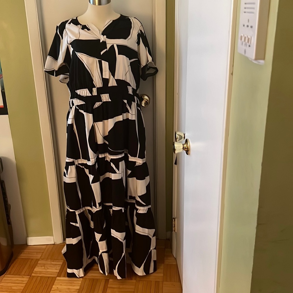Anthropologie, Dress, Black and White, 3X